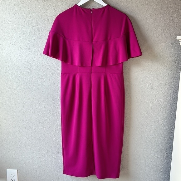 ASOS Hot Pink Midi Dress Size 10 - Picture 5 of 15